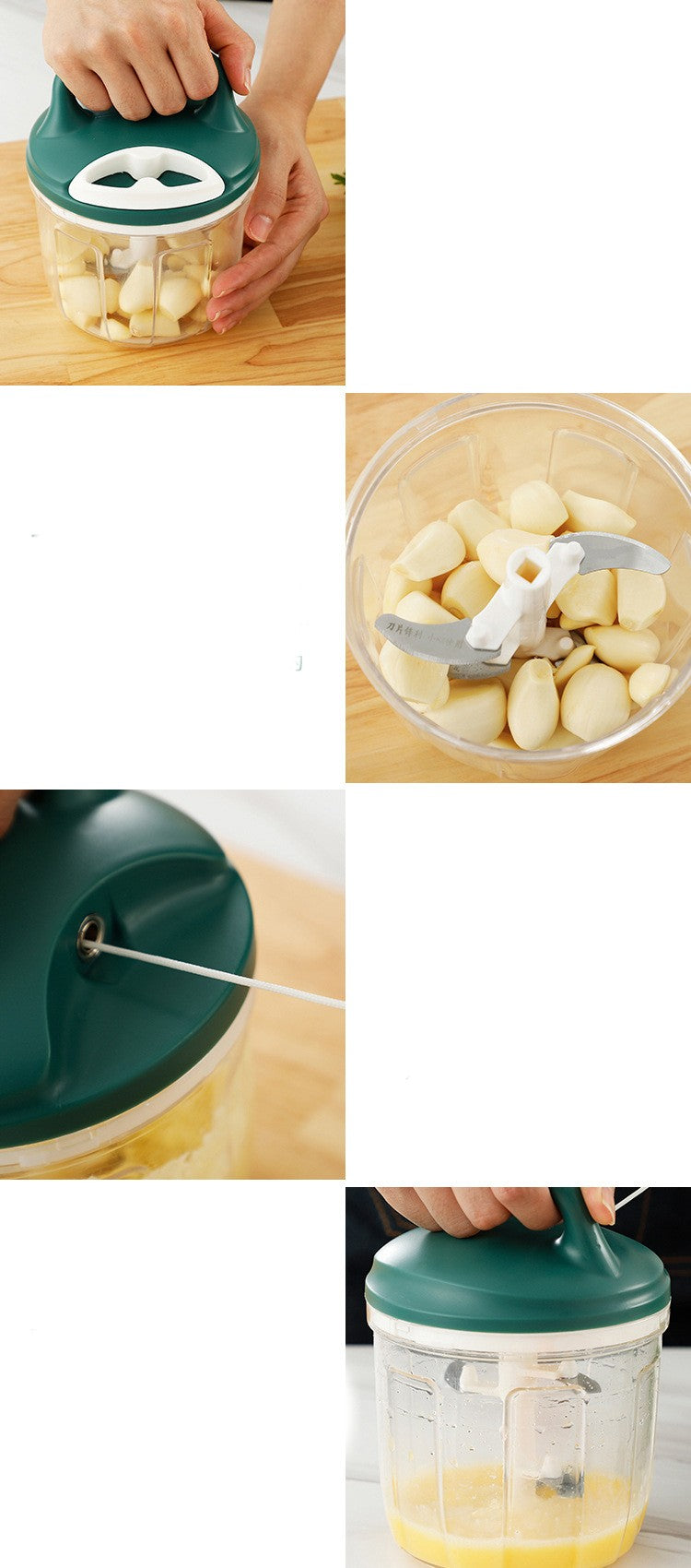 Compact Pull-Cord Manual Vegetable & Food Chopper detail