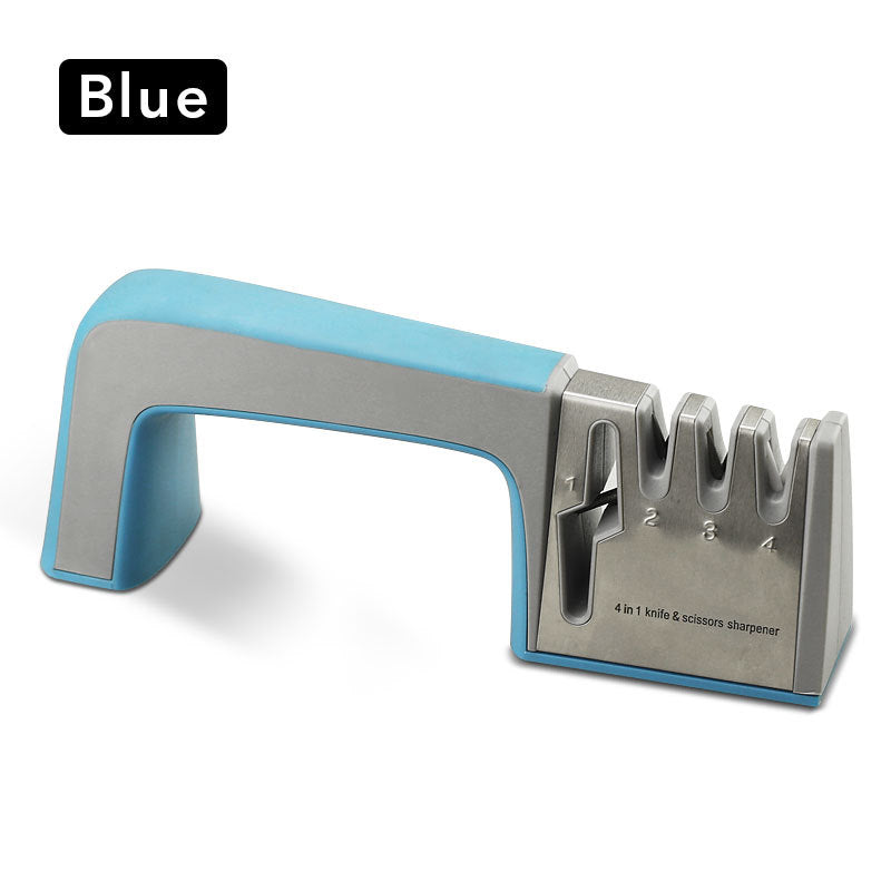 4-in-1 Knife & Scissor Sharpener - Blue