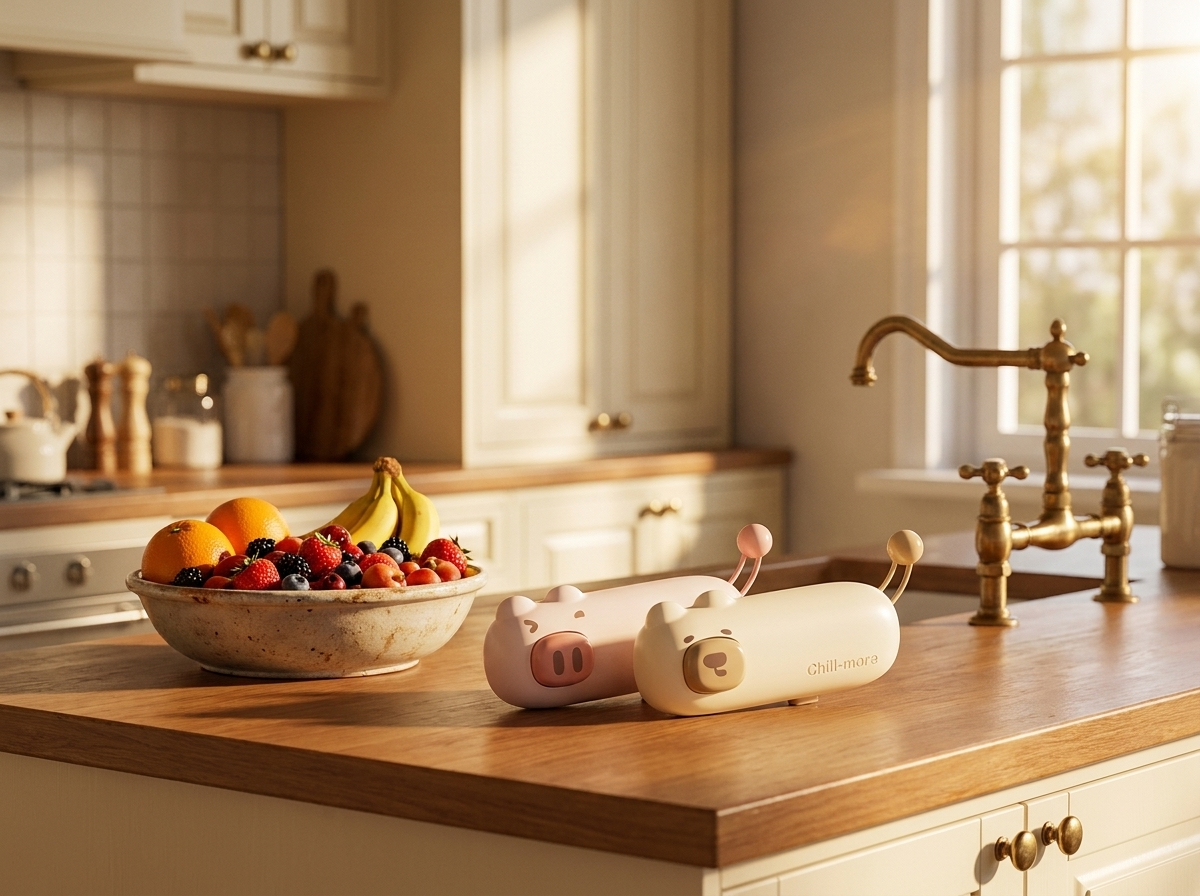 Both SnapSeal Mini designs together in a warm kitchen lifestyle scene