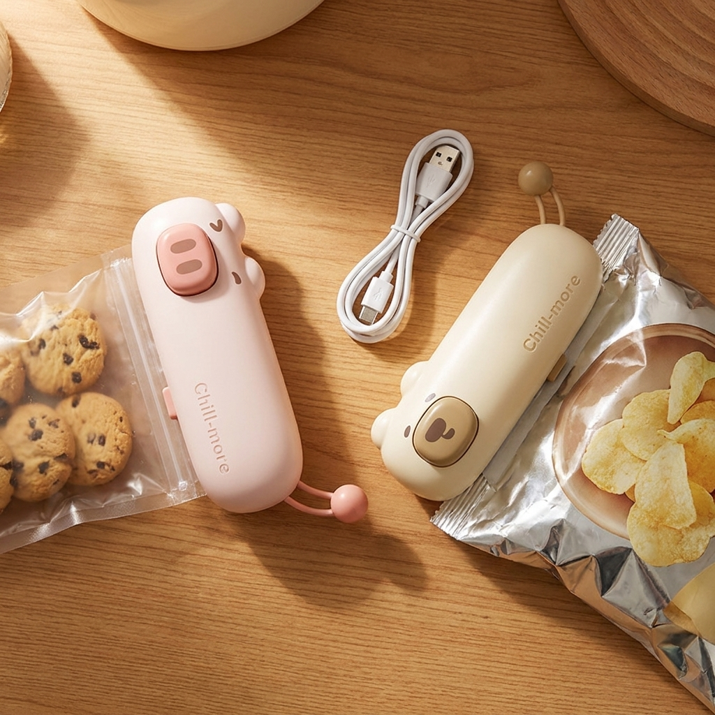 Both SnapSeal Mini designs shown together flat lay